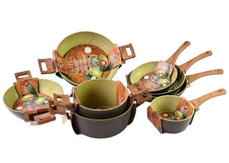 Illa Olivilla Pietra e Legno – głęboka patelnia z powłoką OLIA-TECH 24cm