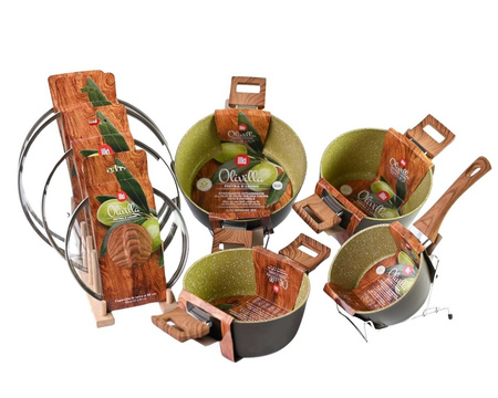 Illa Olivilla Pietra e Legno – głęboka patelnia z powłoką OLIA-TECH 24cm