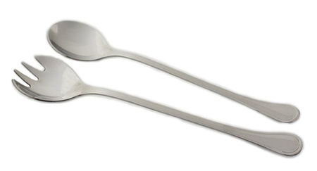 La Torre Inglese - stalowy komplet 2 łyżek sałatkowych