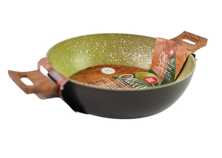 Illa Olivilla Pietra e Legno – głęboka patelnia z powłoką OLIA-TECH 28cm