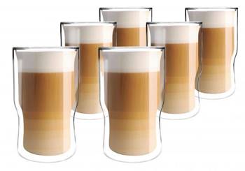 Vialli Design Bolla-zestaw 6 szklanek do latte z podwójnym dnem 350ml