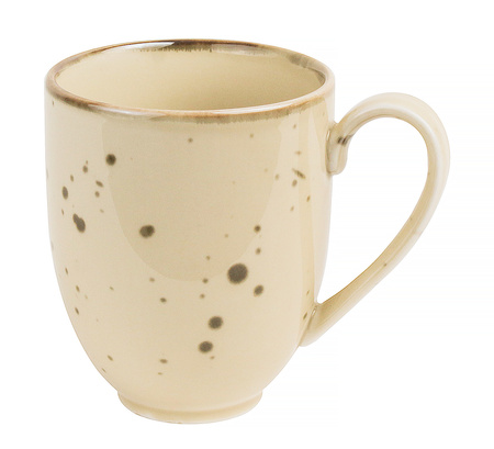 Bogucice Alumina Cottage Nut -  beżowy porcelanowy kubek zdobiony 400ml 